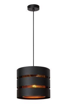 Підвісний світильник Lucide ROSAS &Oslash; 26 cm 1xE27 Black, BLACK, Matt Gold / Brass, Чорний