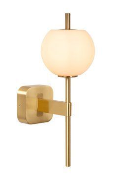 Настінний світильник для ванної Lucide ELDA 1xG9 IP44 Matt Gold / Brass, Matt Gold / Brass, Опал, Опал