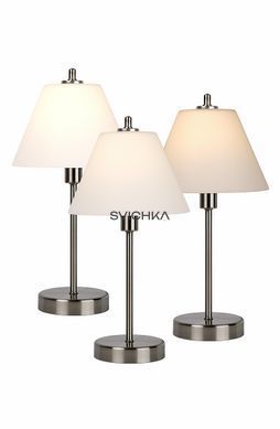 Настільна лампа Lucide TOUCH &Oslash; 22 cm 1xE14 Satin Chrome, Satin Chrome