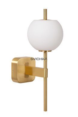Настінний світильник для ванної Lucide ELDA 1xG9 IP44 Matt Gold / Brass, Matt Gold / Brass, Опал, Опал