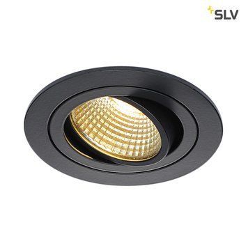 Врізний світильник SLV NEW TRIA 77, 2700К Black, Чорний, Чорний, Чорний, Чорний