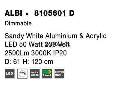 Підвісний світильник Nova luce Albi White