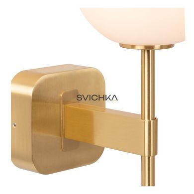 Настінний світильник для ванної Lucide ELDA 1xG9 IP44 Matt Gold / Brass, Matt Gold / Brass, Опал, Опал