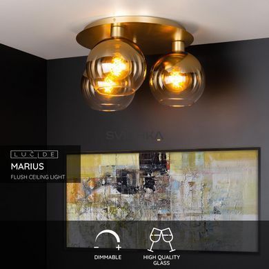 Потолочный светильник Lucide MARIUS 3xE27 Matt Gold / Brass