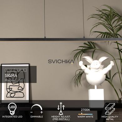 Підвісний світильник Lucide SIGMA LED Dim. 1x36W 2700K Black, BLACK