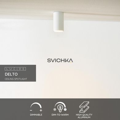Потолочный точечный светильник Lucide DELTO &Oslash; 5,5 cm LED Dim to warm GU10 1x5W 2200K/3000K White
