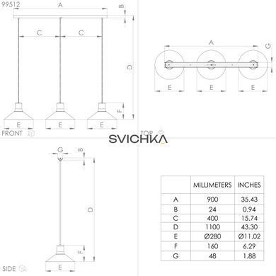 Подвесной светильник Eglo ABREOSA 3 Gray