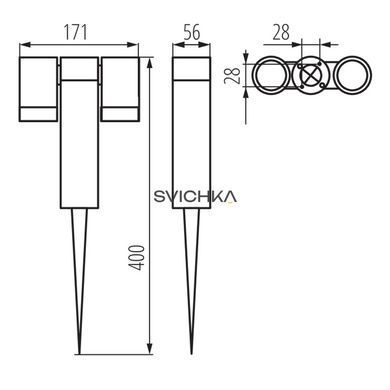 Грунтовый светильник Kanlux USTI SP 2X7 GR