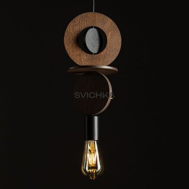Підвісний світильник Nowodvorski Drops Wood C, Black/Brown, дерево, Дерево, Чорний