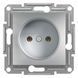 Розетка без заземлення Schneider Electric Asfora, алюминий, Алюміній