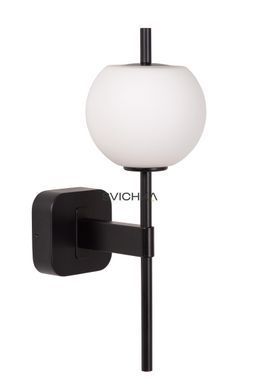 Настінний світильник для ванної Lucide ELDA 1xG9 IP44 Black, BLACK, Опал, Опал