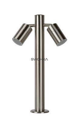 Уличный столбик Lucide ARNE LED &Oslash; 6,3 cm LED GU10 2x5W 2700K IP44 Satin Chrome
