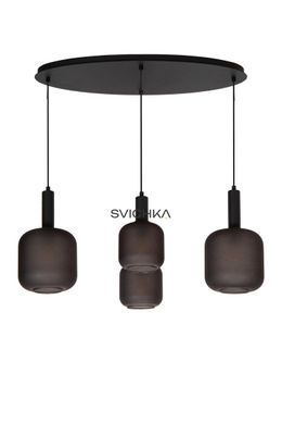 Підвісний світильник Lucide ELOISE 4xE27 Black, BLACK, Антрацит, Антрацит