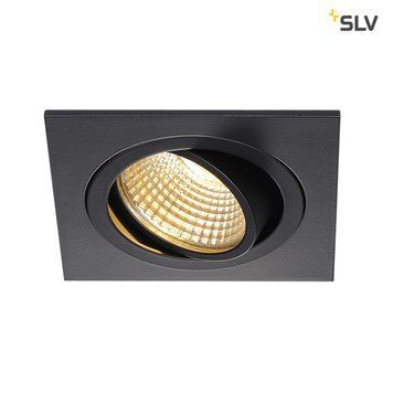 Врізний світильник SLV NEW TRIA 77, 2700К, Square Black, Чорний, Чорний, Чорний, Чорний