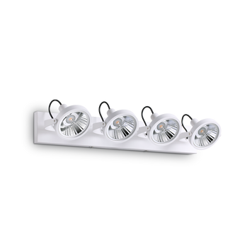 Стельовий світильник Ideal Lux GLIM PL4, Белый;Черный, Білий, Чорний, Білий, Білий