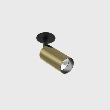 Врізний точковий світильник LTX NANO TUB S TRIMLESS, D30mm, Н60mm, 3000K, Brass