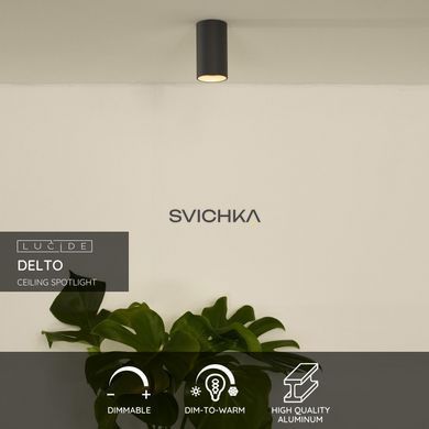 Потолочный точечный светильник Lucide DELTO &Oslash; 5,5 cm LED Dim to warm GU10 1x5W 2200K/3000K Grey