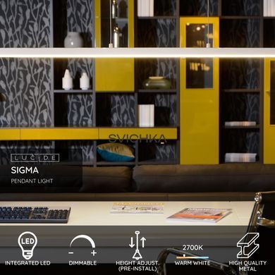 Підвісний світильник Lucide SIGMA LED Dim. 1x36W 2700K White, WHITE