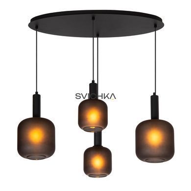 Підвісний світильник Lucide ELOISE 4xE27 Black, BLACK, Антрацит, Антрацит