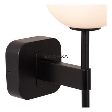 Настінний світильник для ванної Lucide ELDA 1xG9 IP44 Black, BLACK, Опал, Опал