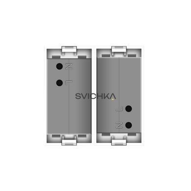 Подвійна розетка USB LIVOLO біла, з блоком живлення 2&times;USB-A 5V/2.1A, 2&times;10Вт, модуль (VL-FCUA-2WP)