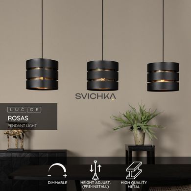 Подвесной светильник Lucide ROSAS 3xE27 Black