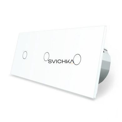 Безконтактний вимикач 3 сенсора (1-1-1) Livolo білий скло (VL-C701/C701/C701-PRO-11)