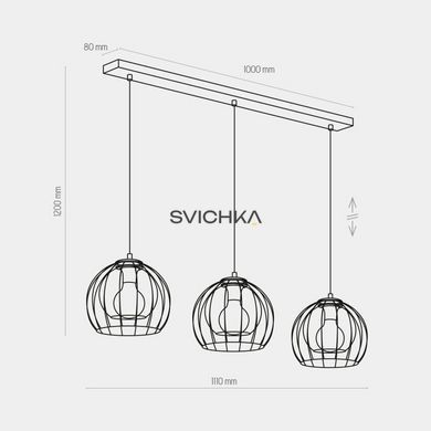 Підвіска UNIVERSO TK-Lighting 4483 - 4483, Чорний, Димчатий, Прозорий, Чорний