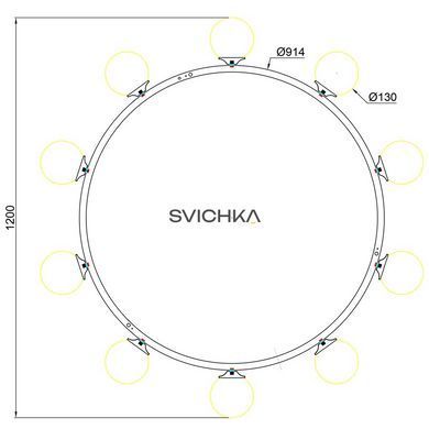 Підвісний світильник Imperium light Gayle, Чорний/Білий