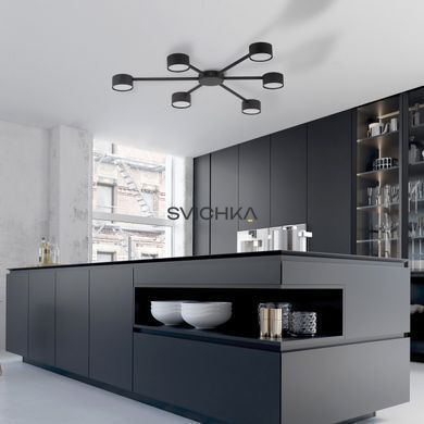 Стельовий світильник TK Lighting AVIA 6, Black, Чорний, Чорний, Чорний