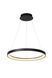 Подвесной светильник Lucide VIDAL &Oslash; 58 cm LED Dim. 1x48W 2700K Black, BLACK, Опал, Черный
