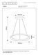 Подвесной светильник Lucide VIDAL &Oslash; 58 cm LED Dim. 1x48W 2700K Black, BLACK, Опал, Черный