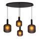 Підвісний світильник Lucide ELOISE 4xE27 Black, BLACK, Антрацит, Антрацит