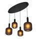 Підвісний світильник Lucide ELOISE 4xE27 Black, BLACK, Антрацит, Антрацит