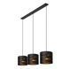 Подвесной светильник Lucide ROSAS 3xE27 Black, BLACK, Matt Gold / Brass, Черный