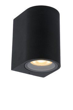 Настінний точковий світильник Lucide ZARO Indoor/Outdoor 1xGU10 IP44 Black, BLACK, Чорний, Чорний