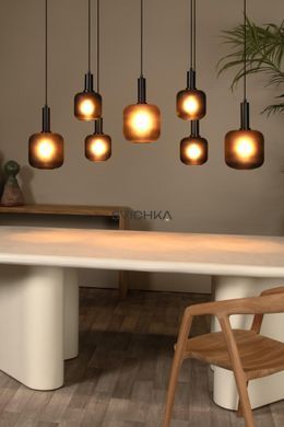 Підвісний світильник Lucide ELOISE 7xE27 Black, BLACK, Антрацит, Антрацит
