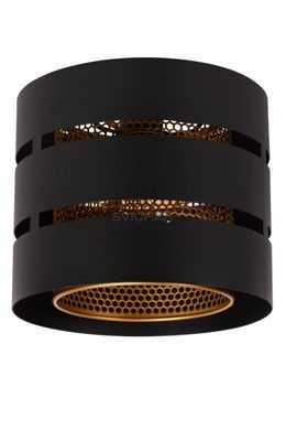 Стельовий світильник Lucide ROSAS &Oslash; 26 cm 1xE27 Black, BLACK, Matt Gold / Brass, Чорний