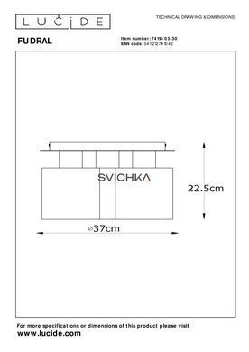 Потолочный светильник Lucide FUDRAL &Oslash; 37 cm 3xE27 Black
