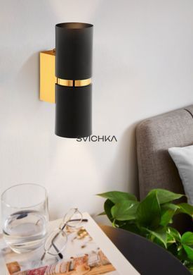Настінний світильник Eglo Passa 95364, Золотий, Чорний, Золотий, Чорний