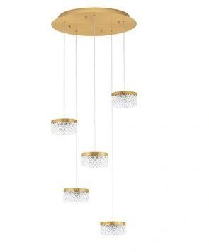 Підвісний світильник Nova luce Bion 5R, Gold, Золотий, Золотий, Золотий, Прозорий