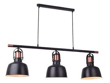 Люстра Azzardo AZ2144 Darling 3 Line Black, Чорний, Бежевий, Мідний, Чорний