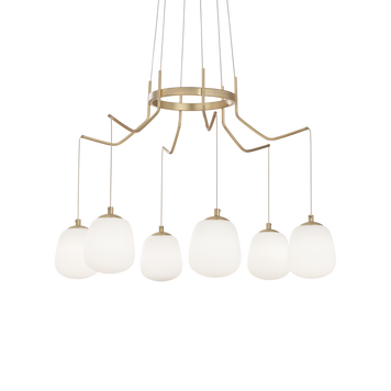 Підвіс (люстра) Ideal Lux KAROUSEL SP6, Білий; Латунь, Білий, Латунь, Бронза, Латунь, Мідний, Білий