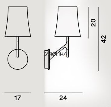Настінний світильник Foscarini Birdie, White, Білий, Білий, Білий
