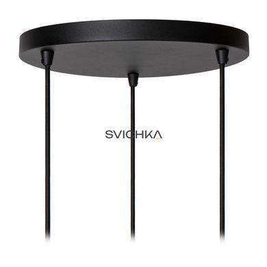 Підвісний світильник Lucide ROSAS &Oslash; 43 cm 3xE27 Black, BLACK, Matt Gold / Brass, Чорний