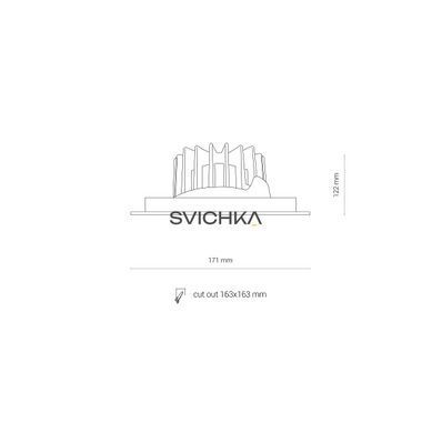 Врізний точковий світильник Nowodvorski CL DIA LED 30W 4000K, White/Black, Білий, Чорний, Білий, Чорний