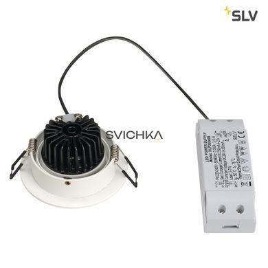 Врізний світильник SLV NEW TRIA 77, 3000К White, Білий, Білий, Білий, Білий