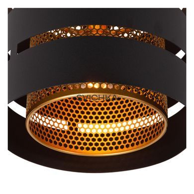 Стельовий світильник Lucide ROSAS &Oslash; 26 cm 1xE27 Black, BLACK, Matt Gold / Brass, Чорний