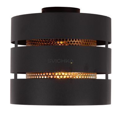 Стельовий світильник Lucide ROSAS &Oslash; 26 cm 1xE27 Black, BLACK, Matt Gold / Brass, Чорний