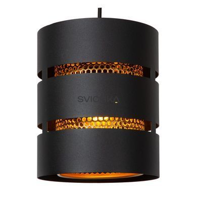 Підвісний світильник Lucide ROSAS &Oslash; 43 cm 3xE27 Black, BLACK, Matt Gold / Brass, Чорний